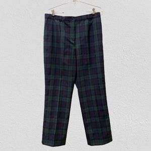 Pendleton Virgin Wool Green and Black Plaid Academia Pants
